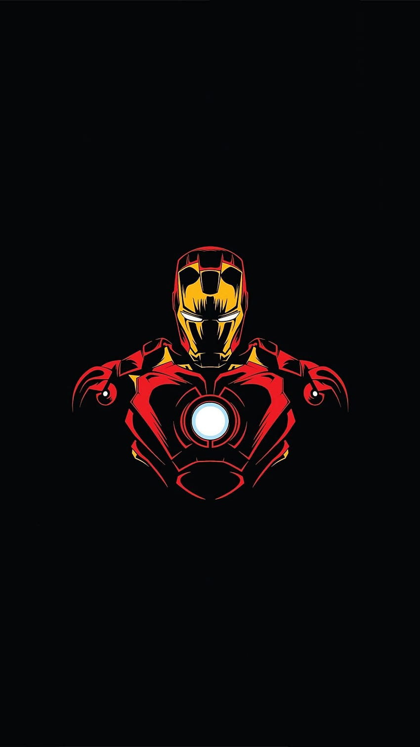 Marvel Hero, Iron Man, minimalistyczny. Iron Man, Iron Man Vector Tapeta na telefon HD