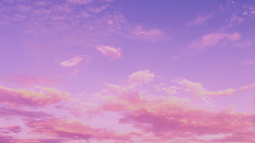 Облачно небе Захарен памук Мечти Лаптоп Macbook и фон Естет. Розови облаци , Естетика , Розови облаци небе HD тапет