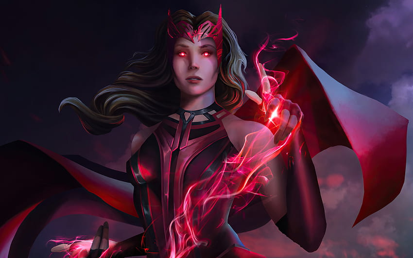Scarlet Witch Wanda Macbook Pro Retina , , Background, and, Scarlet Witch Cartoon HD wallpaper