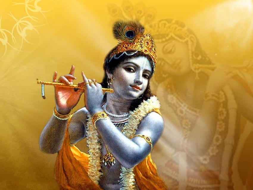 Krishna, 3D-Idole HD-Hintergrundbild