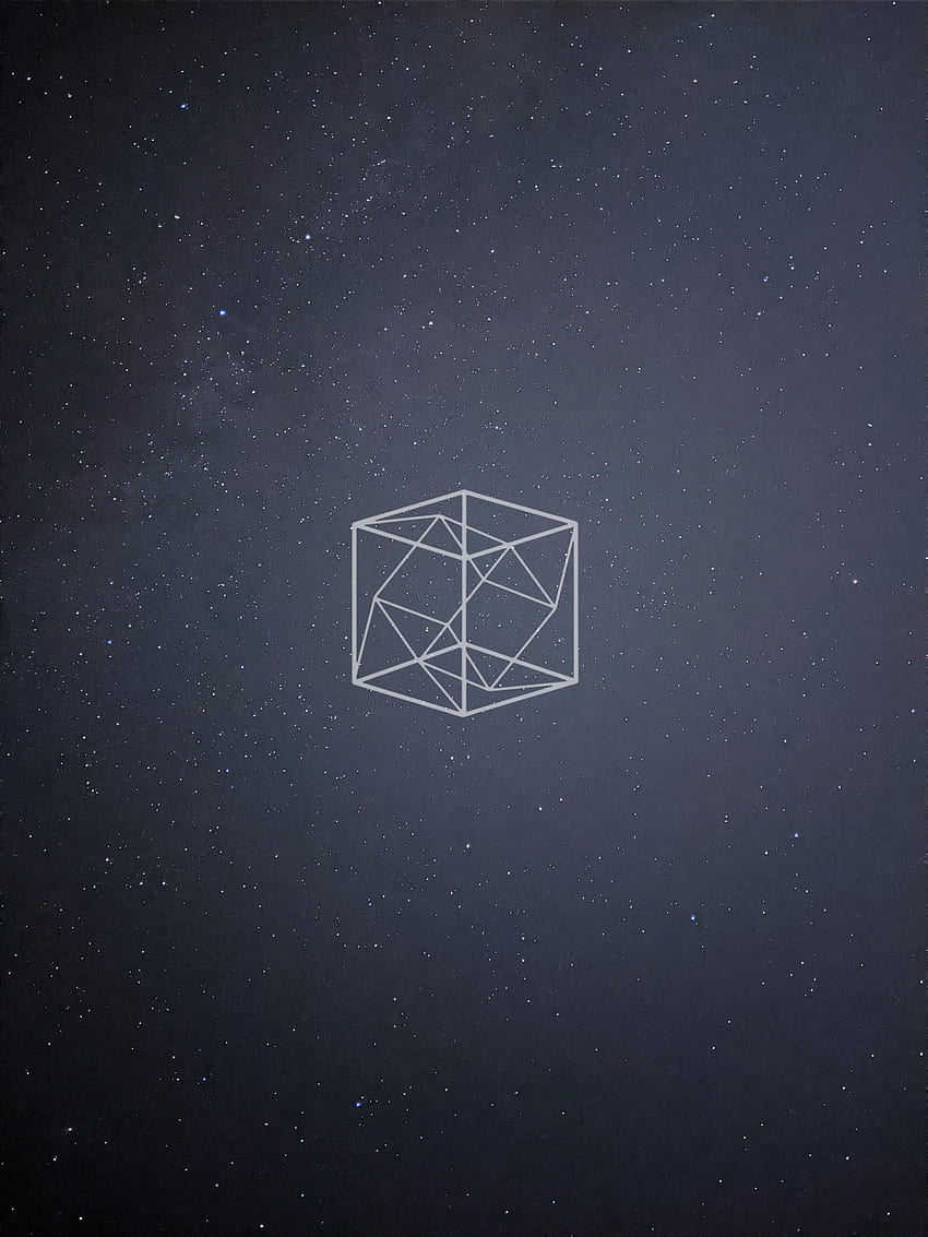 Tesseract logo with a I took on my phone HD phone wallpaper