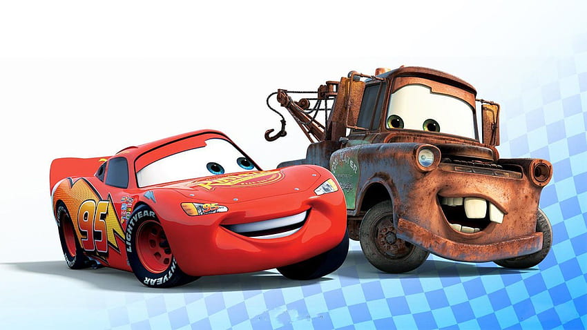 Mobil 3D yang tampak cantik dan Hebat. Mobil Disney, film Cars, mobil Pixar Wallpaper HD