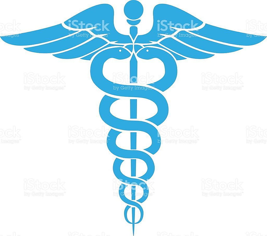 as a health care and medicine icon with snakes crawling on a pole, Caduceus HD wallpaper