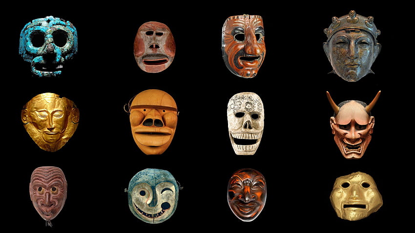 maschera, storico, museo, cultura, kabuki, azteco, romano, giapponese, antropologia, celtico / e mobile Sfondo HD