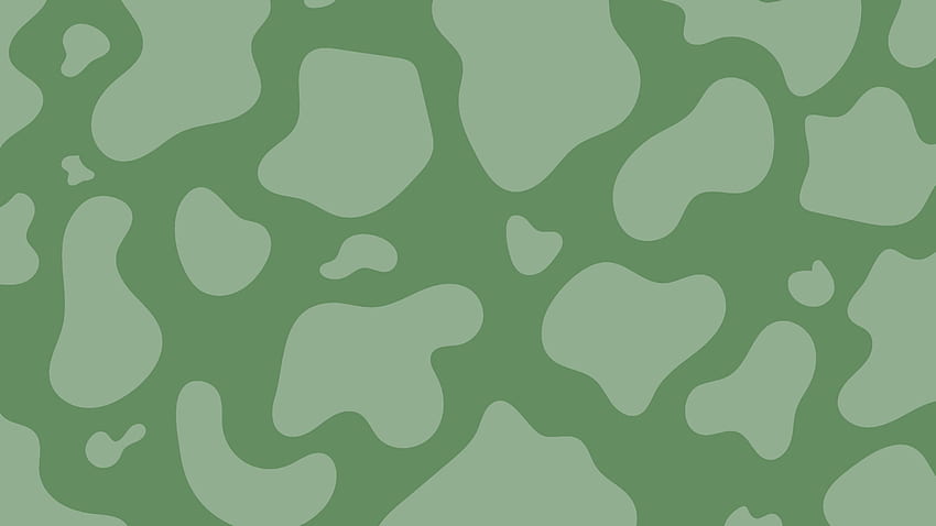 Sage Green Cow Cetak Pola Estetis Sage Green • Untuk Anda, 2048X1152 Hijau Wallpaper HD