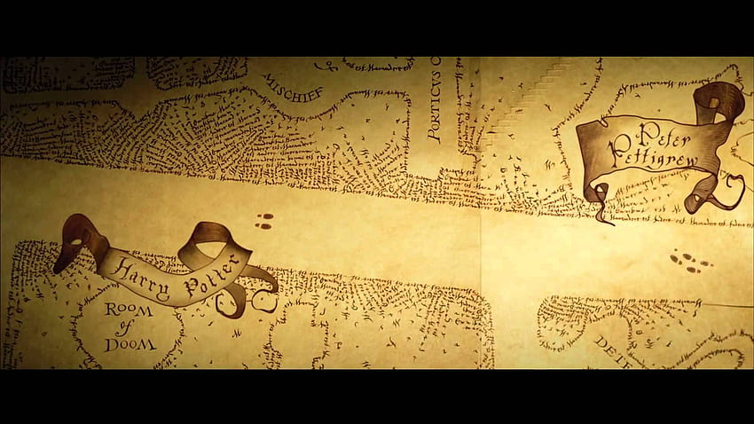 Mapa do Maroto (Карта на мародера) Хари Потър и затворникът HD тапет