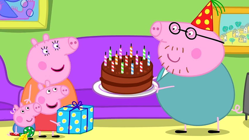 Peppa Pig Offizieller Kanal. Peppa Pigs Birtay-Zusammenstellung HD-Hintergrundbild