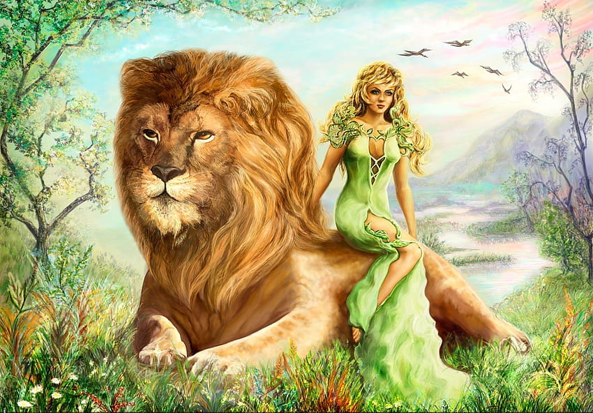 Lion, fantasy, leu, aslan, narnia, HD wallpaper