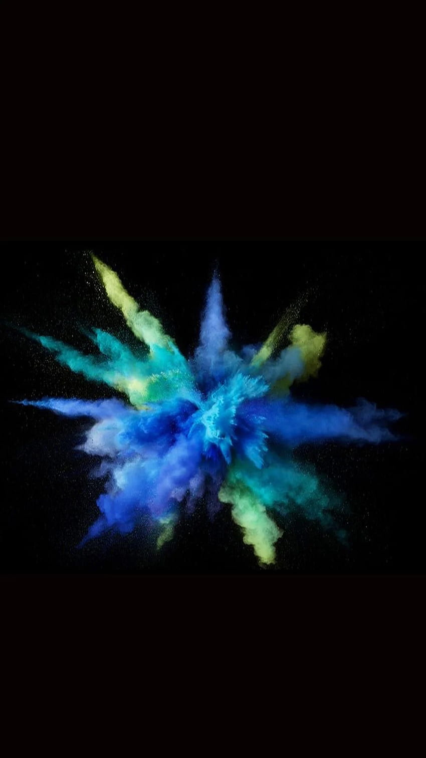 Blaugrüne Pulverexplosion. iPhone , , Apple-iPhone HD-Handy-Hintergrundbild