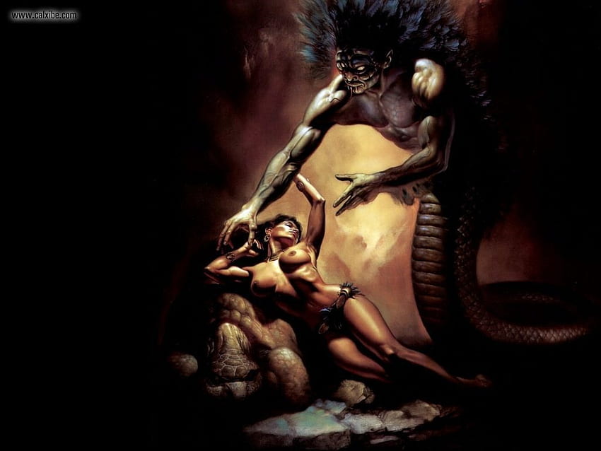 Fantasy: Boris Vallejo Quetzalcoatl Nudity, nr. 19407 HD wallpaper