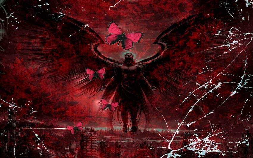 Gothic Angel Forcom, Red Angel HD wallpaper