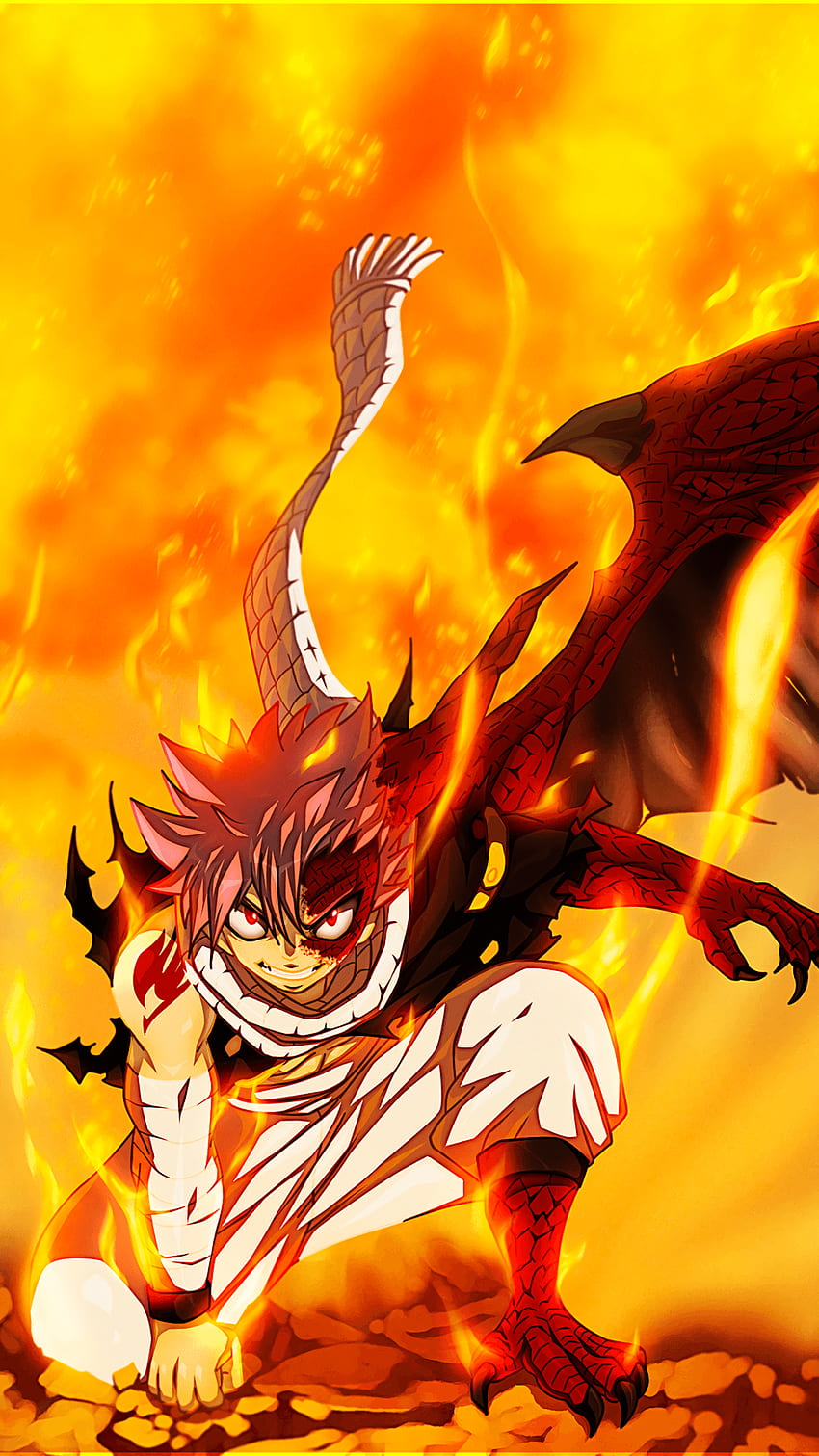 Anime Fairy Tail Natsu Dragneel Fire Mobile. *^!Wróżka Tapeta na telefon HD