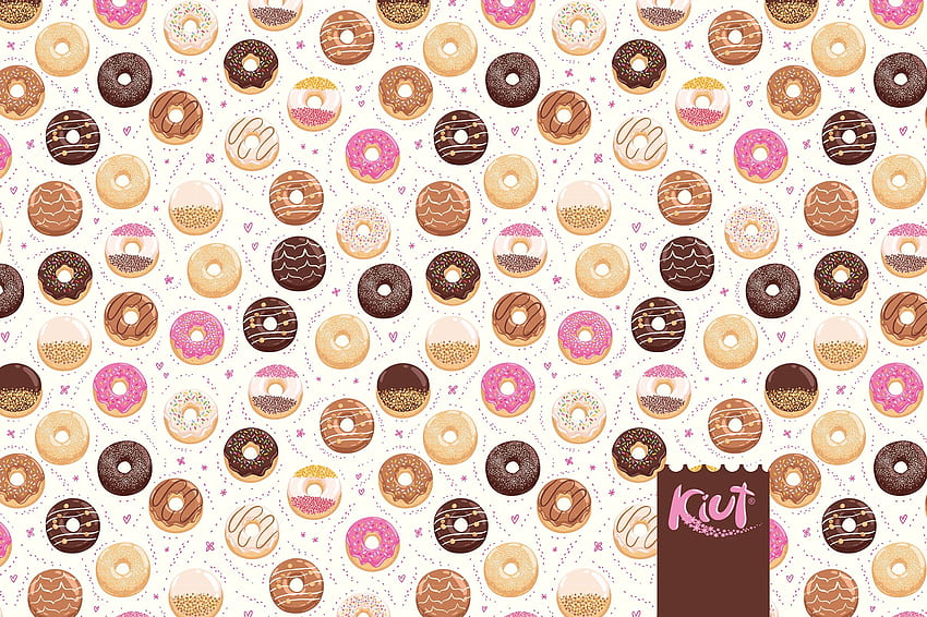  Kiut Donuts Patrón HD fondo de pantalla