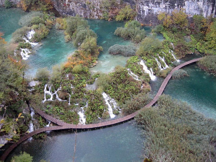 Plitvice, Croácia, lagos, cachoeiras, croácia, plitvice papel de parede HD