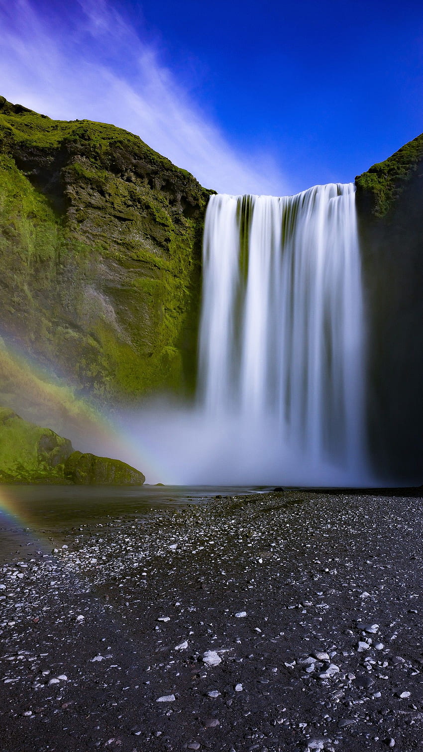Skogafoss waterfall Iceland . HD phone wallpaper