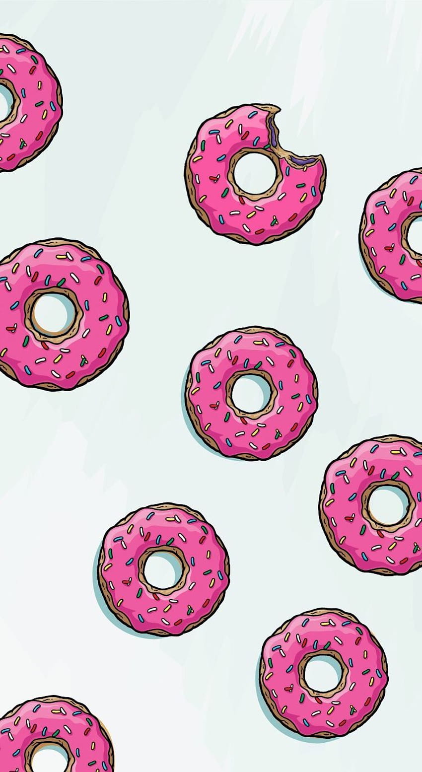 Donut, Cartoon Donuts with Sprinkles HD phone wallpaper