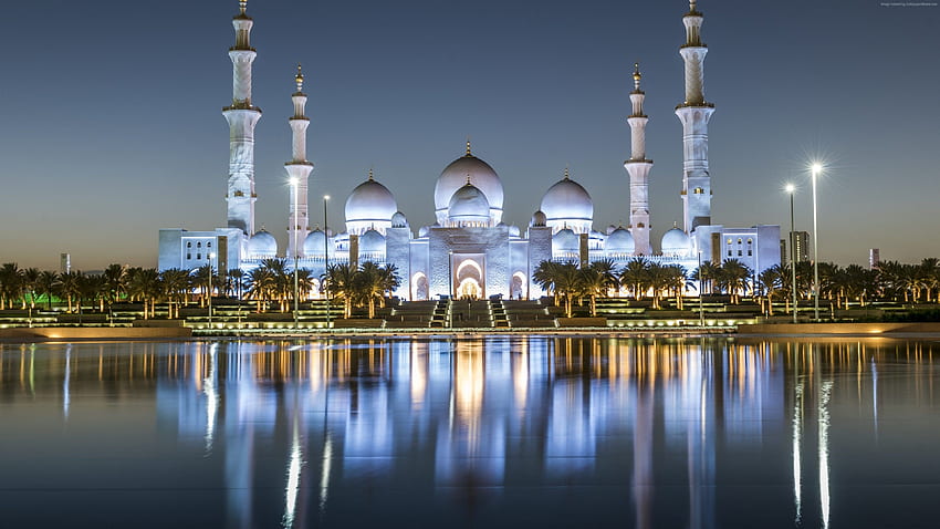 Şeyh Zayed Camii, Abu Dhabi, Mimarlık, Dubai 6K HD duvar kağıdı