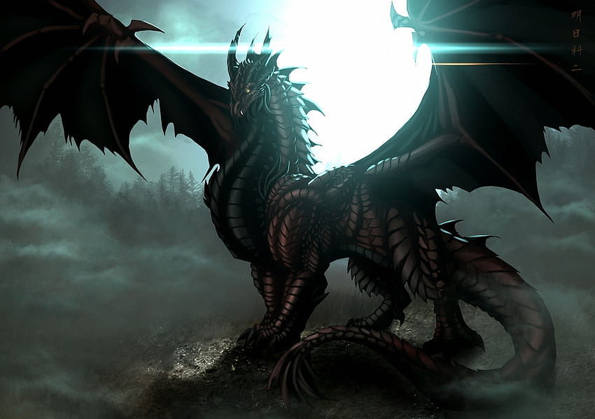 The Black Dragon . Background ., Epic Black Dragon HD wallpaper