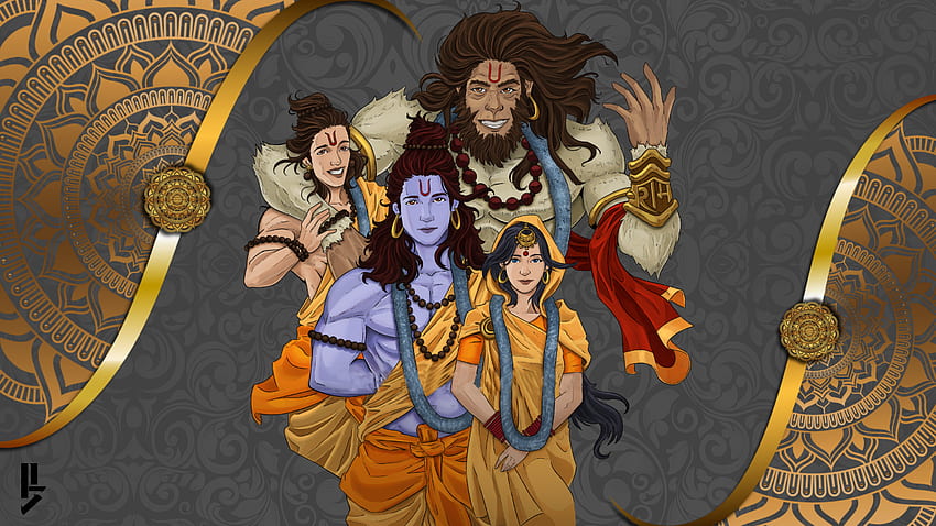 Ramayana, Art, Gods, Hindu HD wallpaper