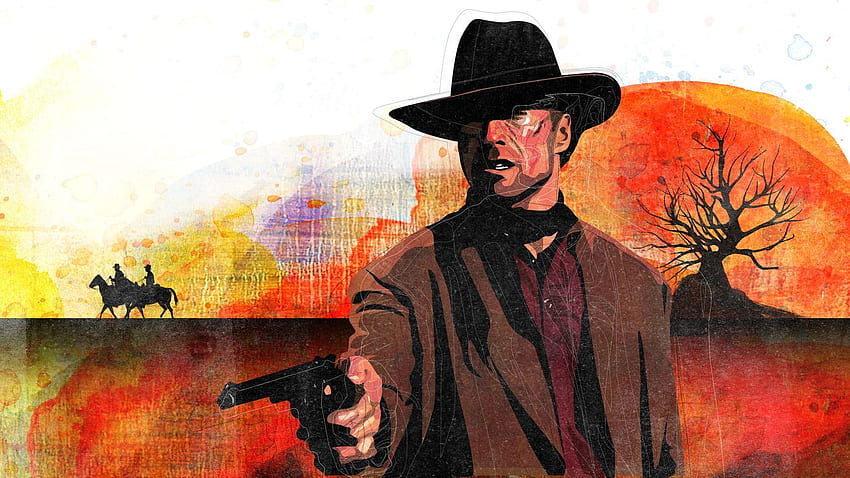 'Unforgiven' de Clint Eastwood a fermé le livre sur les westerns de films, Western Gunfight Fond d'écran HD