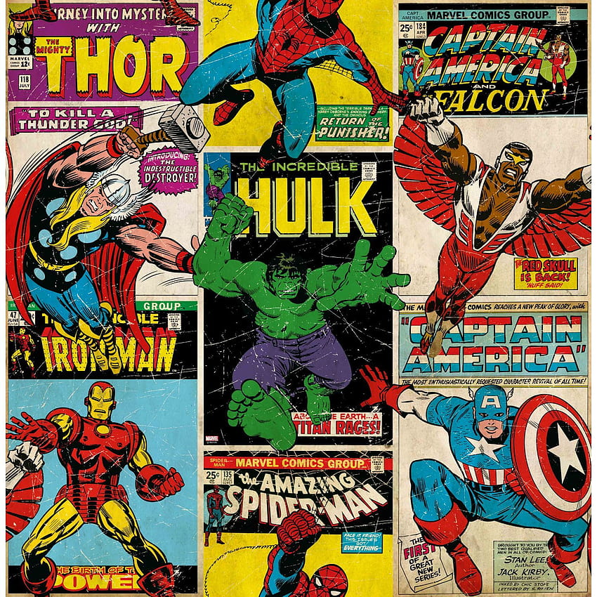 Marvel Avengers Comic, Marvel Retro HD phone wallpaper