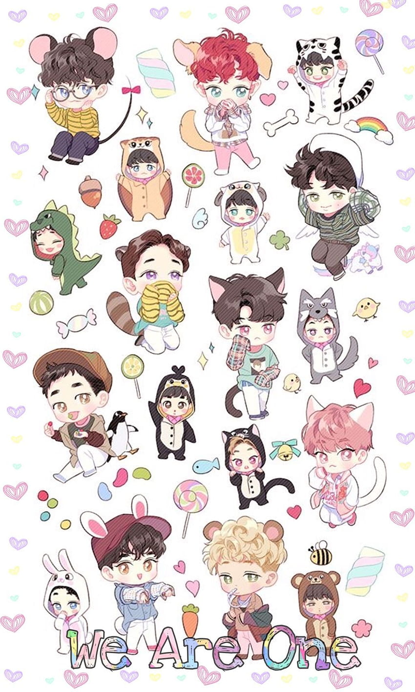 kokoa on exo. Exo stickers, Exo cartoon, Chibi, EXO Anime HD phone wallpaper