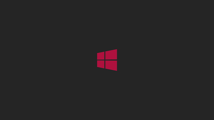 赤いロゴと黒い背景の Windows 8 ロゴ 高画質の壁紙