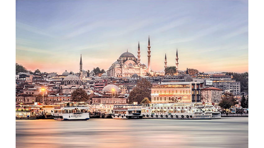 Vintage Istanbul, Turkey - Süleymaniye Mosque HD wallpaper