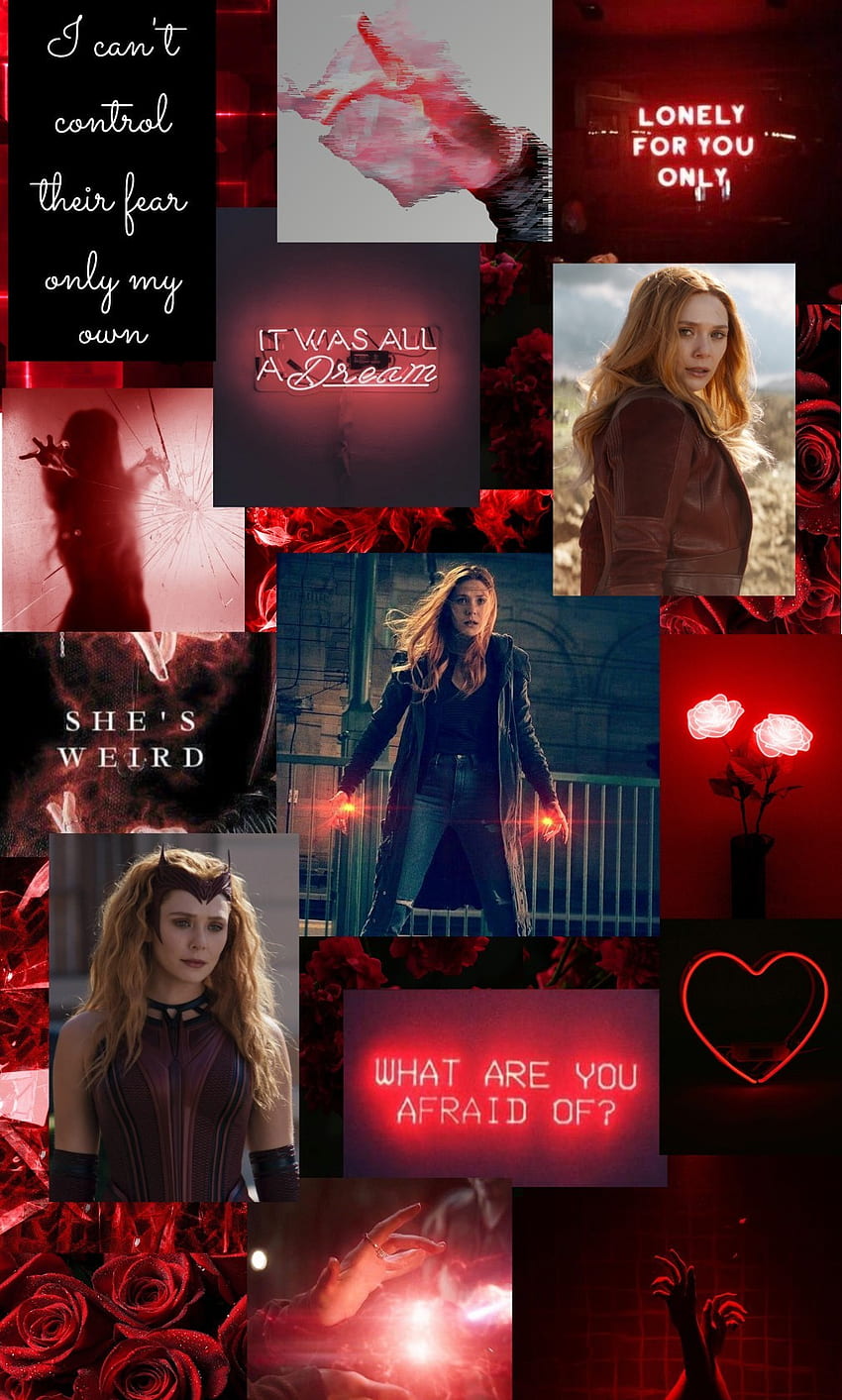 Scarlet witch, Aesthetic, Avenger, Mood board, Wanda, Scarlett witch, WandaVision, Marvel, Wanda Maximoff HD phone wallpaper