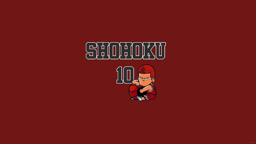 red and black Chicago Bulls logo Slam Dunk Sakuragi Hanamichi Shohoku High K HD wallpaper