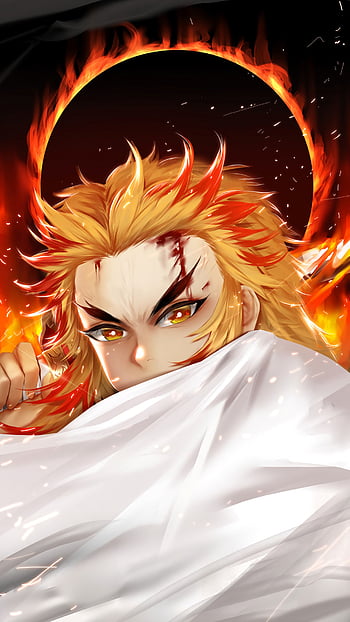 Demon Slayer Kyojuro Rengoku Flame Hashira HD 4K Wallpaper #8.2037