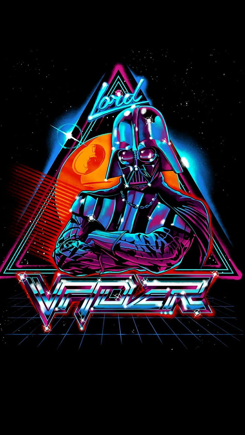 Minimalistischer Darth Vader-Hintergrund. Epische Kunst, Darth Vader, Star Wars-Kunst, minimalistische 80er Jahre HD-Handy-Hintergrundbild