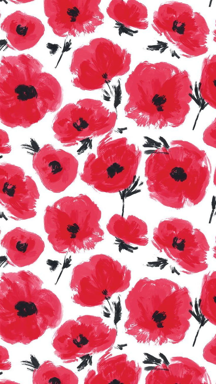 Teléfono Red Poppies ::Haga clic aquí para refrescarse: Red Poppi. iPhone floral, amapola, flor, rojo lindo fondo de pantalla del teléfono