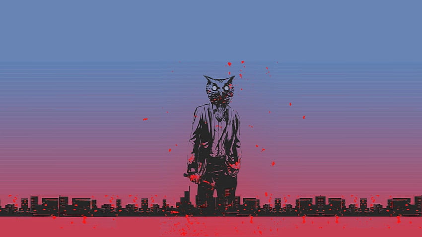 Hotline Miami, Video Games, 8 bit, Pink / and Mobile Background, Miami Pink HD wallpaper