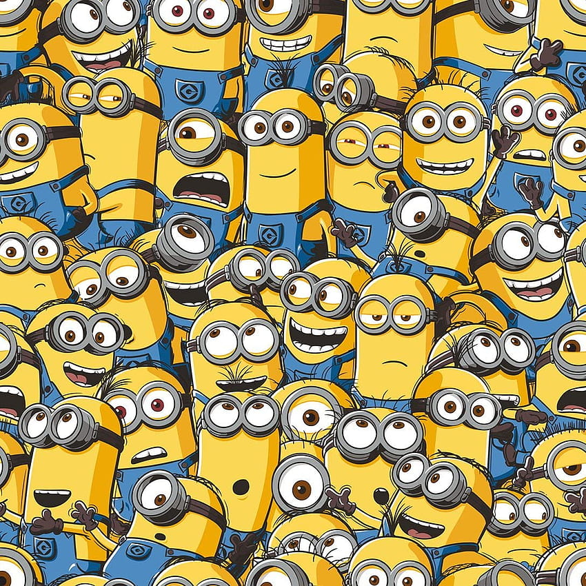 DSpainpicable Me Sea of Minions - Yellow, Blue, Minion Pattern HD phone wallpaper