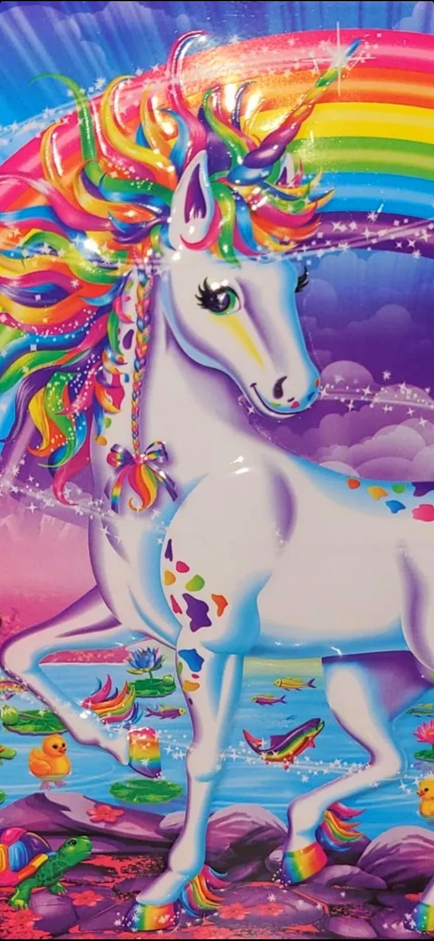 Lisa Frank Unicorn, kuda, pelangi, LisaFrank, binatang wallpaper ponsel HD