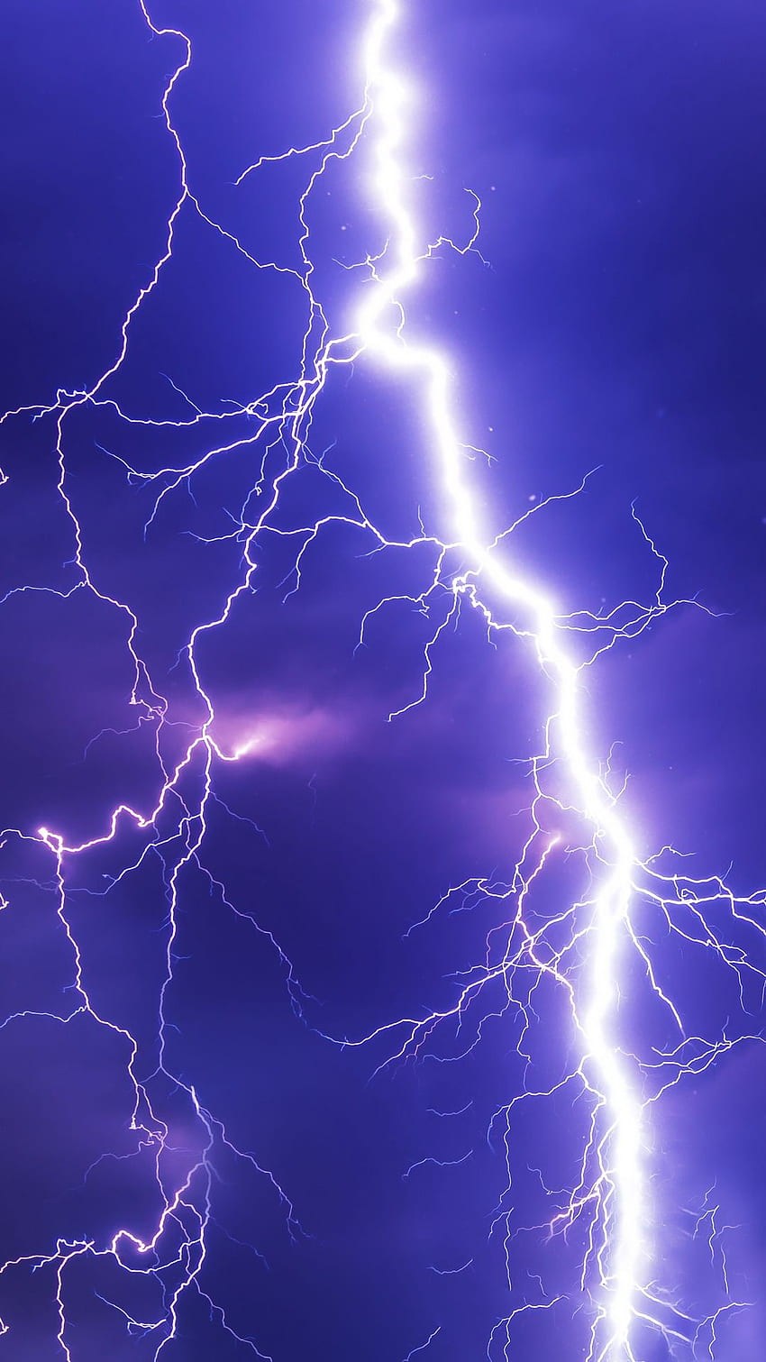 Natura , Grafico di fulmini, Cool Purple Lightning Sfondo del telefono HD
