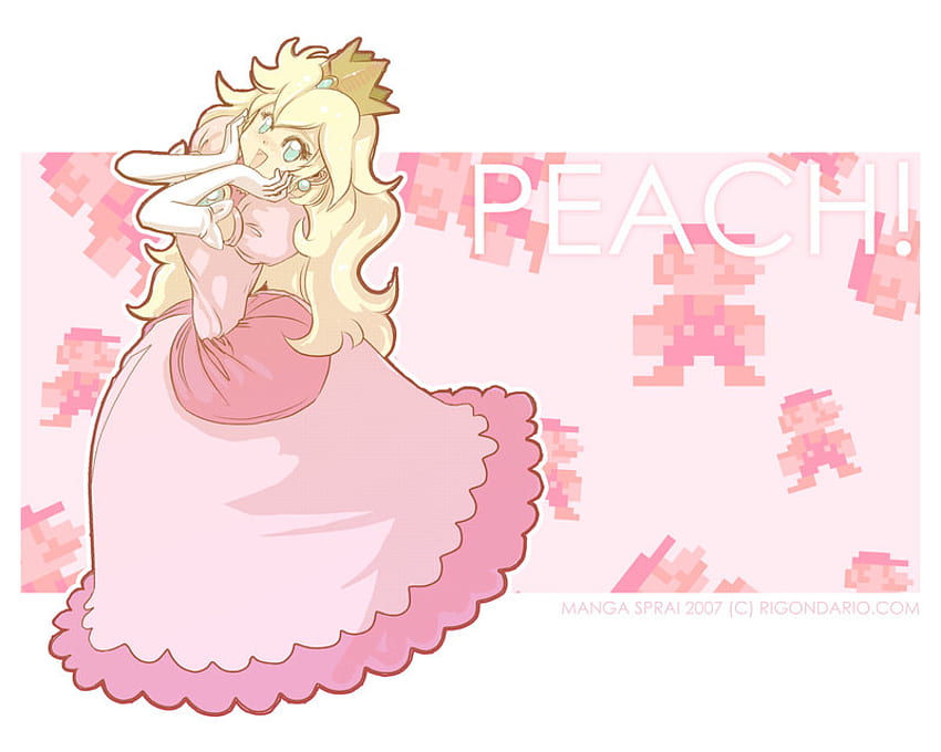 Peach, pink, princess peach, mario, video games, cute HD wallpaper