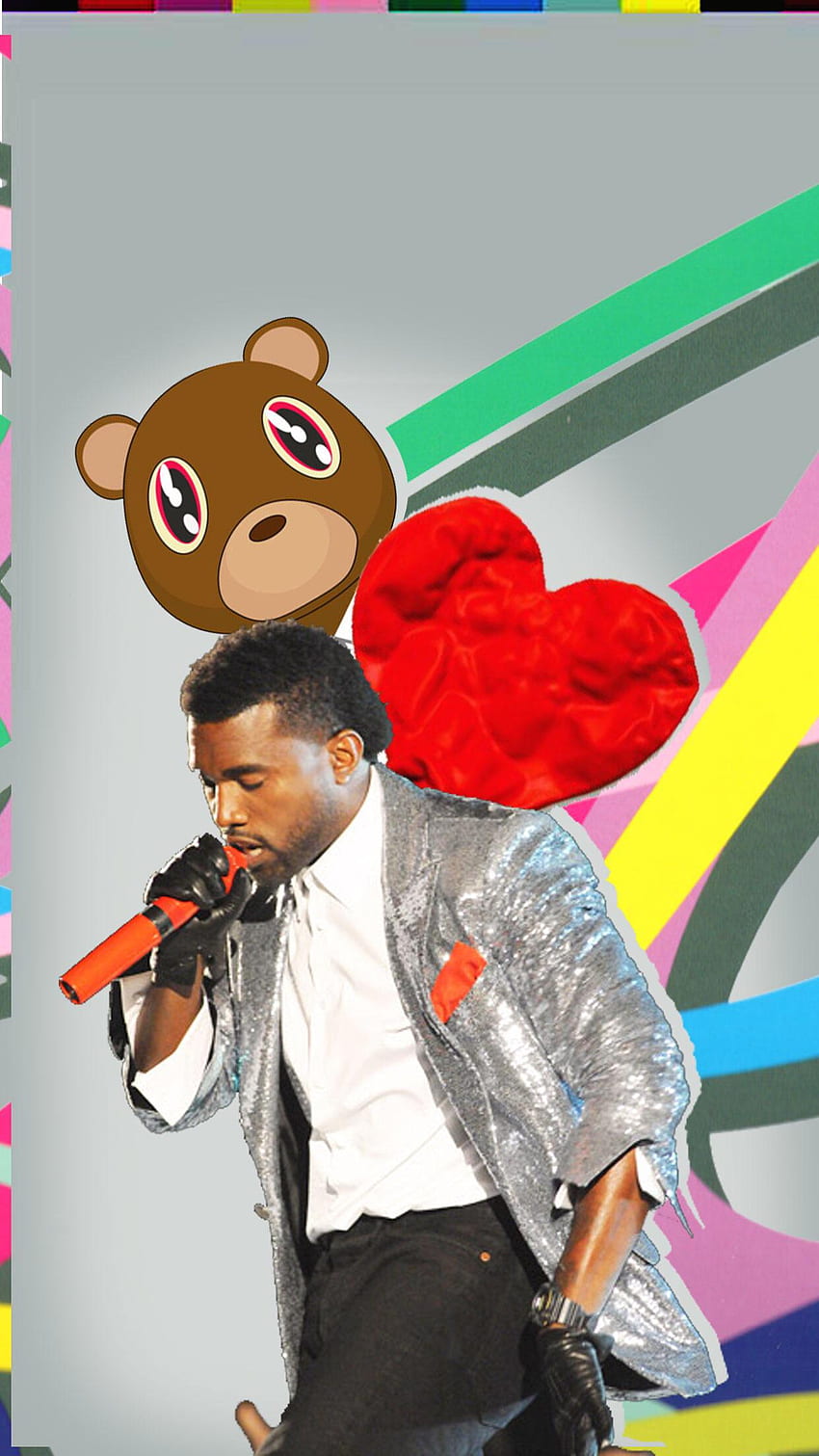 808s  Heartbreak CUSTOM Wallpaper I put together Made to fit the iPhone  X Its a combination of two images I found on Google  rKanye