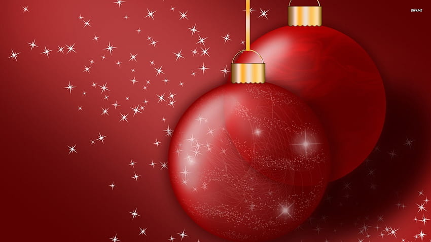Decorazioni natalizie, palline, Natale, decorazioni, rosso Sfondo HD