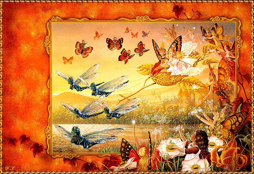 Povo das Fadas - abril, borboletas, fadas, contos de fadas, fantasia papel de parede HD