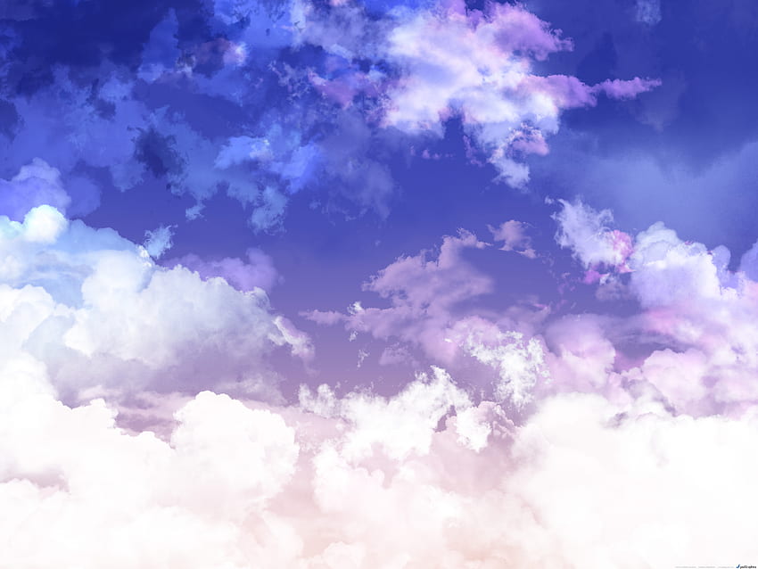 Dwa magiczne fioletowe tło nieba, fioletowe magiczne Tapeta HD
