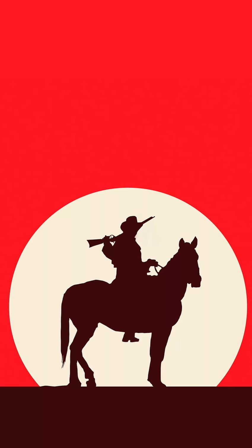 Westliche Cowboys iPhone, westliche Kunst HD-Handy-Hintergrundbild
