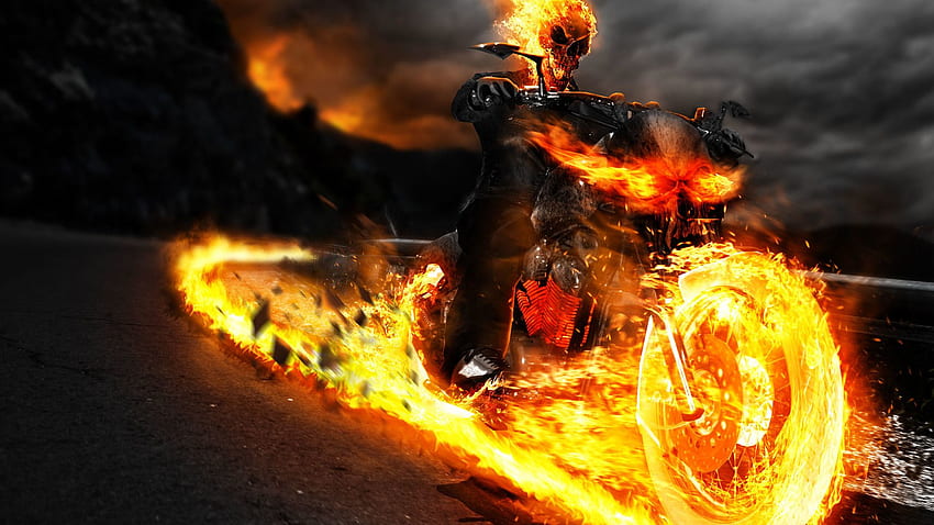 Ghost Rider Bikes, Fire Motorcycle HD wallpaper