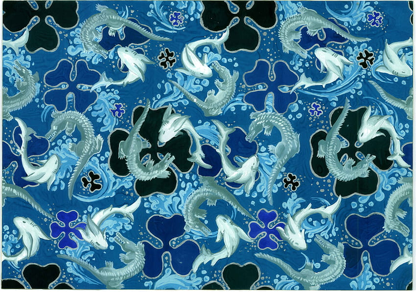 blue batik motif. . for android HD wallpaper