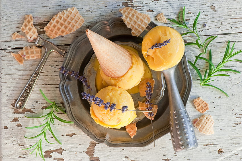 Ice Cream Cones, Dessert, Essen, Kegel, Eis HD-Hintergrundbild