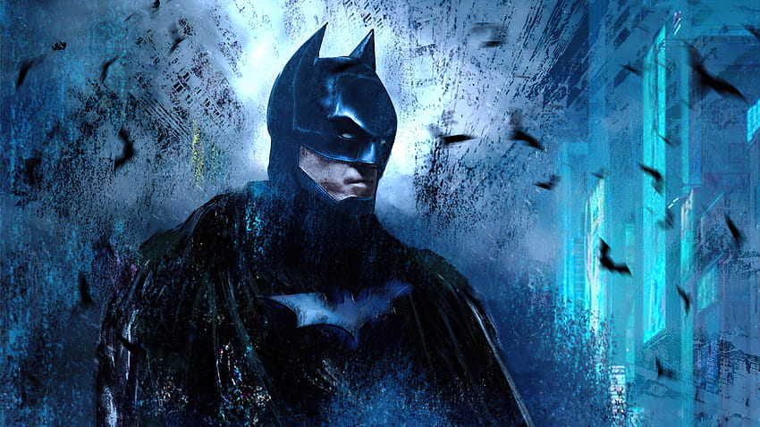 Batman In Blue Building Background Batman . , Batman Blue HD wallpaper |  Pxfuel