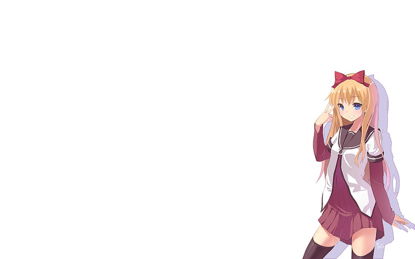 Toshinou Kyouko, blaue Augen, Anime, Anime lange Haare, Tagme, Schulmädchen, Yuru Yuri HD-Hintergrundbild