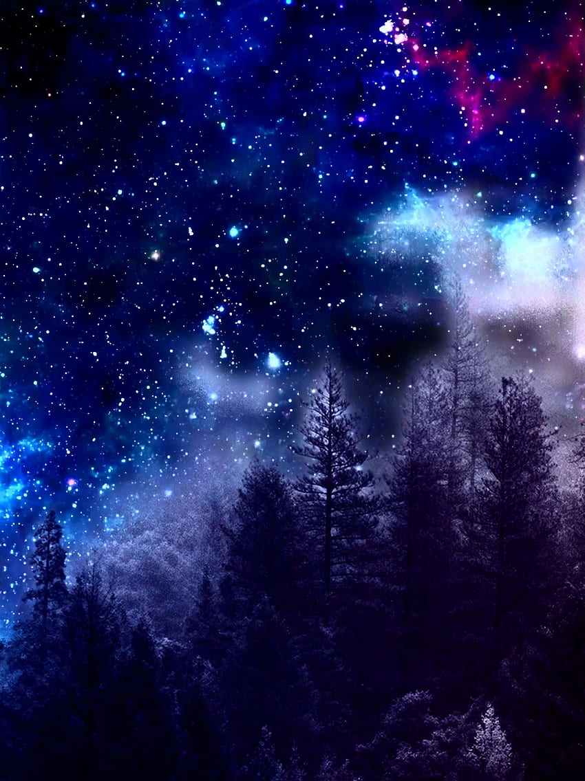 Digital art Forest - animation animations art design galaxy in 2020. Cute galaxy , Galaxy iphone, Galaxy, Forest Space 見てみる HD電話の壁紙