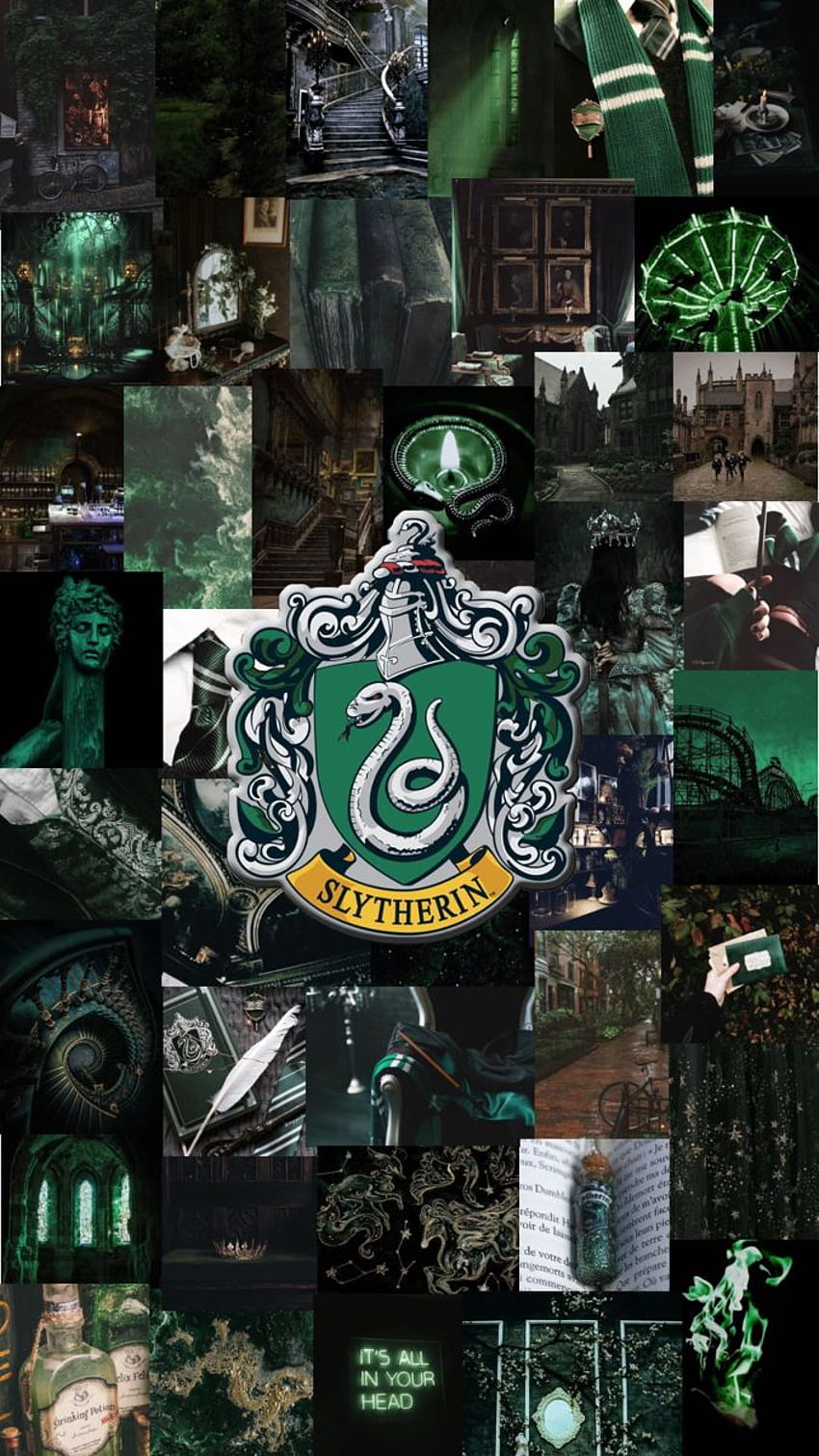 Slytherin aesthetic background. Slytherin , Harry potter , Slytherin collage, Slytherin Logo HD phone wallpaper